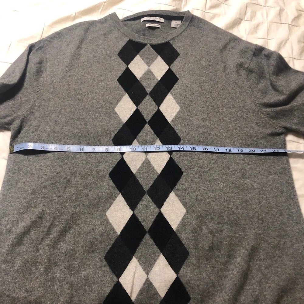 IMPERMEABLE‎ Platinum 100% Cashmere 2 Ply Gray Sweater Gray